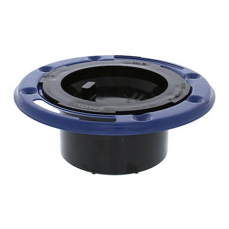 Jones Stephens 3in. x 4in. ABS Closet Flange with Metal Ring and Knockout C52341